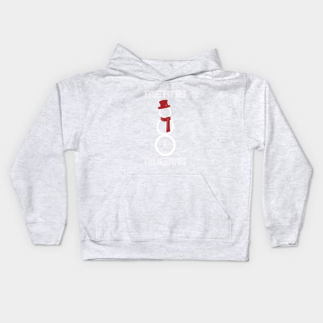 Merry Bikemas (White/Red) Kids Hoodie by p3p3ncil